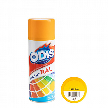 Краска - спрей ODIS standart RAL дынно-желтый, 1028ral Краска - спрей ODIS standart RAL дынно-желтый, 1028ral