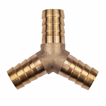 Тройник Y-образный елочка 12мм, латунь, в блистере "AV Steel", AV-700337B