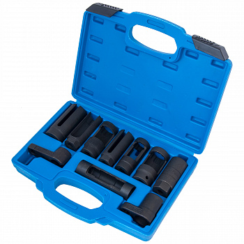 Набор головок 3/8",1/2" для снятия кислородных датчиков 10 предметов "AV Steel", AV-920043