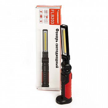 Фонарь светодиодный, складной, аккумуляторный, FLB203