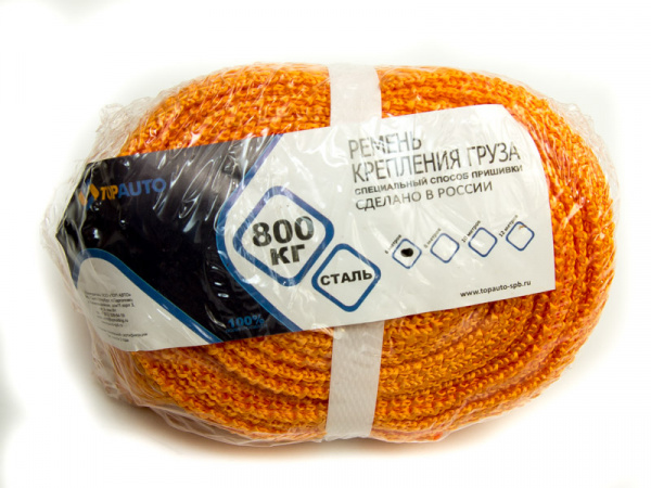 Ремень крепления груза ТОП АВТО 25мм, 800 кг (0,5/0,9) 6м