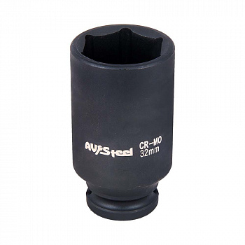 Головка ударная   1/2" шестигранная удлиненная 32мм "AV Steel", AV-720132 Головка ударная   1/2" шестигранная удлиненная 32мм "AV Steel", AV-720132