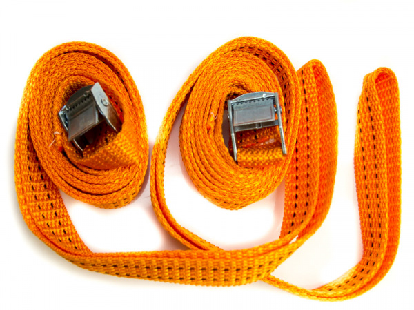 Ремень крепления груза ТОП АВТО 25мм, 250 кг,механизм пряжка с фиксатором 2,5 м 2 шт, блистер (2)