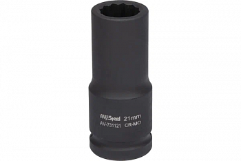 Головка ударная 3/4" двенадцатигранная удлиненная 21мм "AV Steel", AV-731121