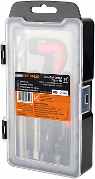 набор для восстановления резьбы М12*1,25 (15 пр.) АвтоDело, 40392