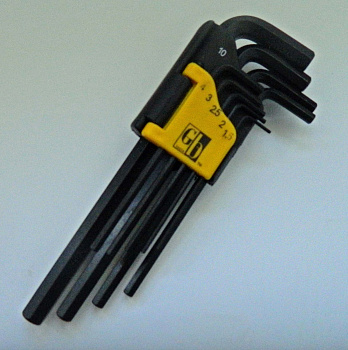 Набор для винтов с внутренним шестигранником длинные 9шт ГБ, 001286