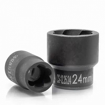 короткая торцевая спиральная головка на 1/2", 17 мм (экстрактор), CS-12.25.17