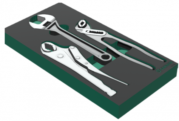 GARWIN PRO 646380 Набор ручные тиски, переставные клещи, разводной ключ 3 пр. в ложементе EVA