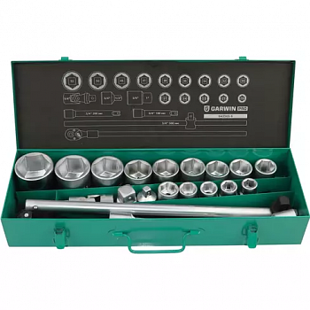 Набор торцевых головок 3/4" 6 гр., 19-55 мм, 21 пр., 643565-6