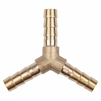 Тройник Y-образный елочка  6мм, латунь, в блистере "AV Steel", AV-700334B