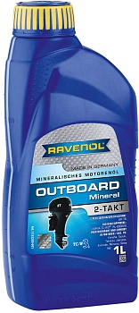 Моторное масло для 2Т лод.моторов RAVENOL Outboard 2T Mineral ( 1л) new, 1153200-001-01-999